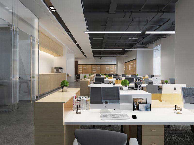 現(xiàn)代風(fēng)格辦公室工作區(qū)效果圖