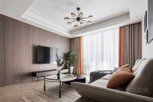 現(xiàn)代風(fēng)格樣板間客廳實景圖