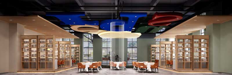 現(xiàn)代工業(yè)混搭風(fēng)餐廳空間用餐區(qū)