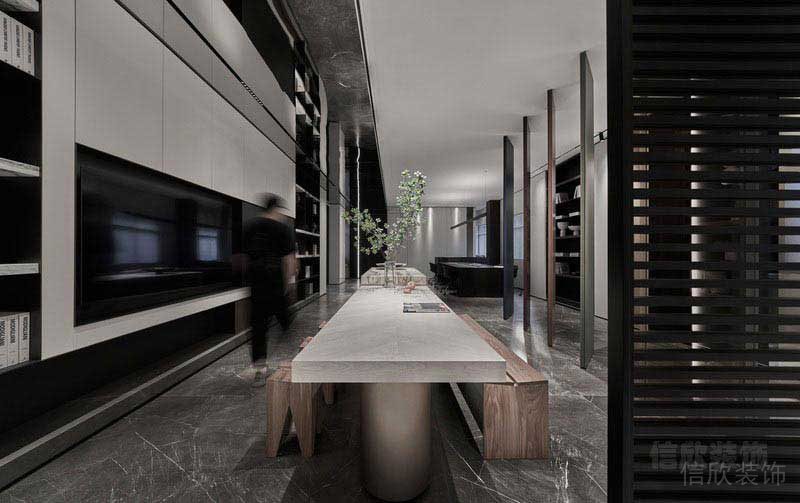 現代極簡風格辦公室公共閱讀區(qū)