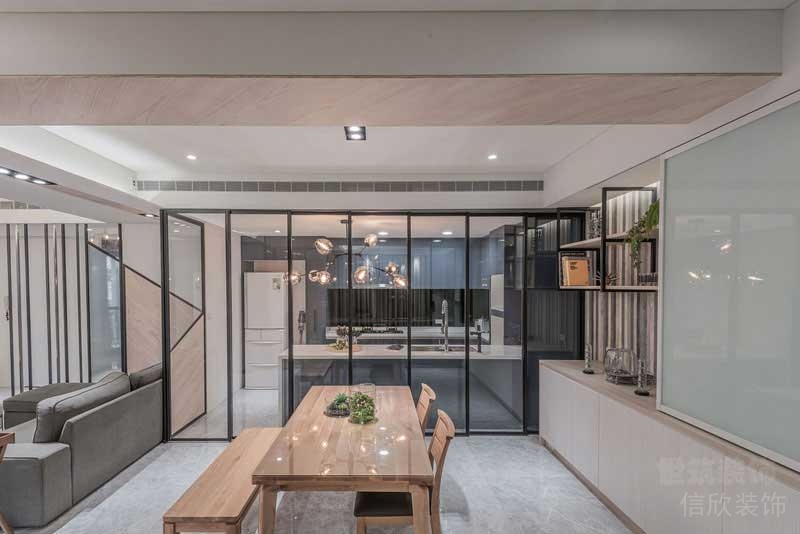 現(xiàn)代極簡(jiǎn)風(fēng)樣板間客餐廳