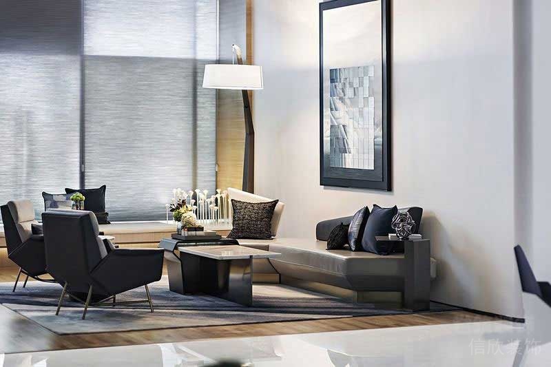 現(xiàn)代簡約風(fēng)別墅起居室休閑廳