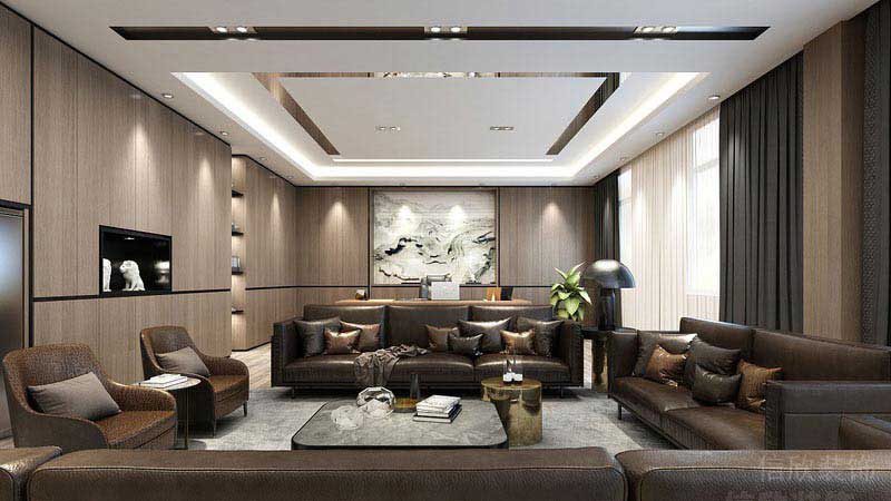 現(xiàn)代簡約風格辦公空間董事長辦公室