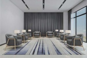 現(xiàn)代簡(jiǎn)約風(fēng)格辦公空間會(huì)客室中性色調(diào)地毯