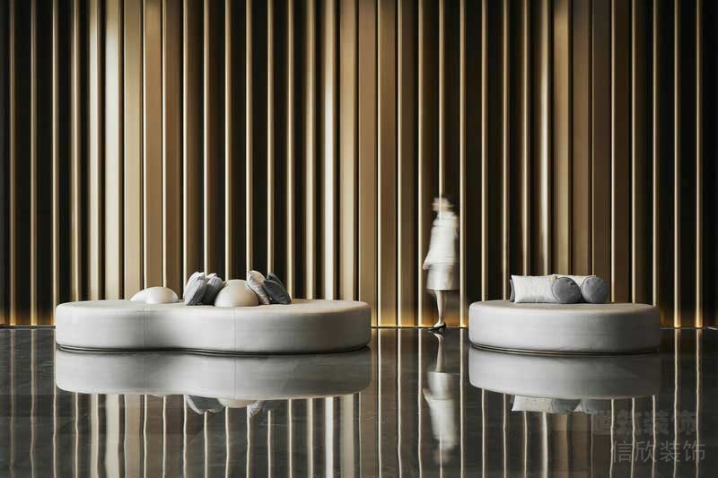 現(xiàn)代輕奢風格辦公室大堂休息等候區(qū)