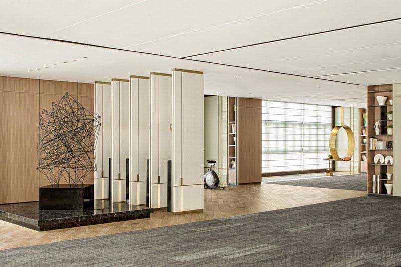 現(xiàn)代輕奢風格辦公室大堂藝術(shù)景觀