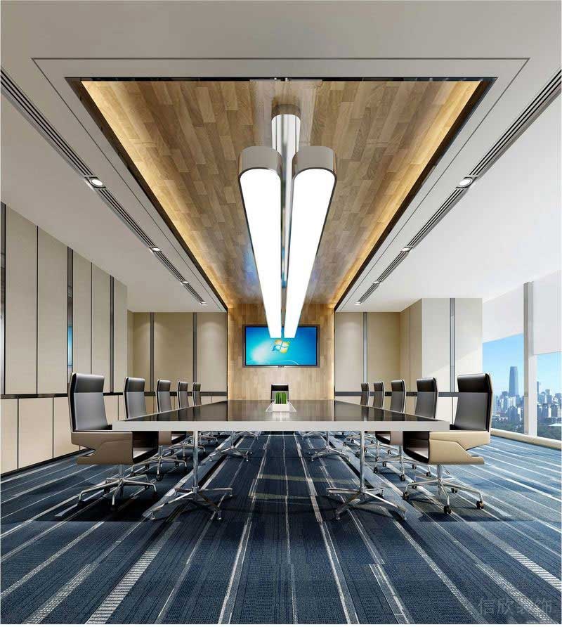 現(xiàn)代輕奢風格辦公室會議室桌椅組合