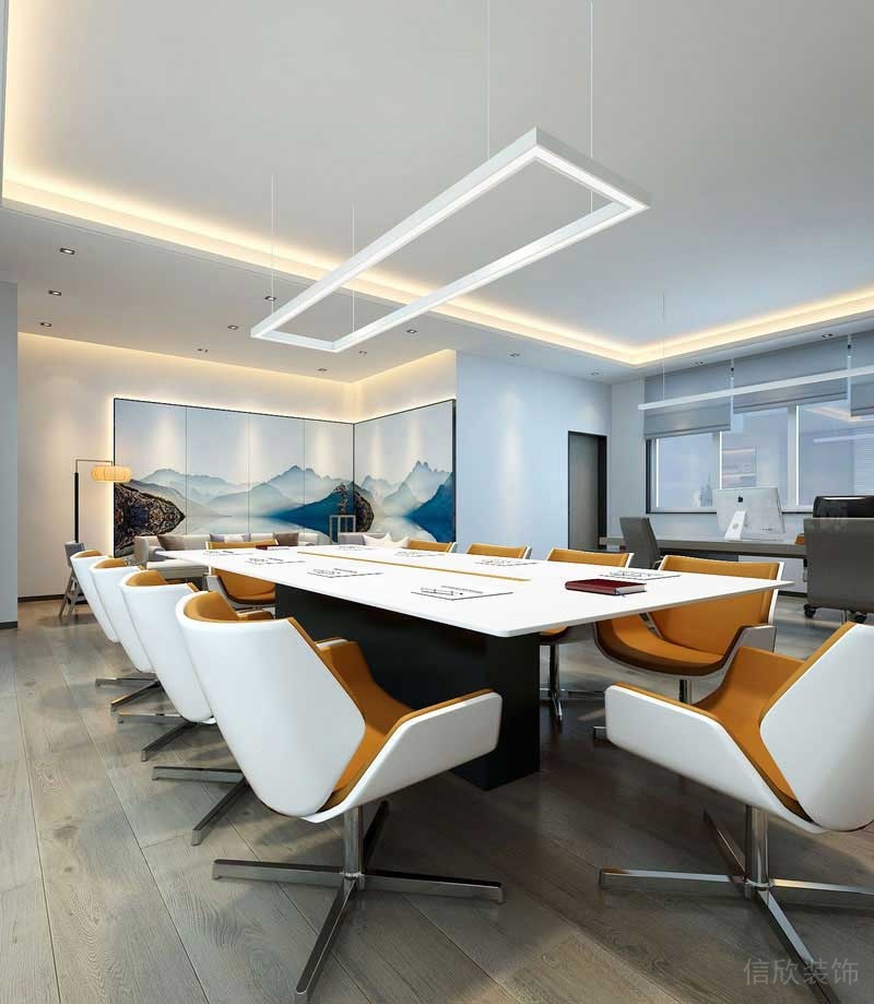 現(xiàn)代中式辦公室業(yè)務交流會議室