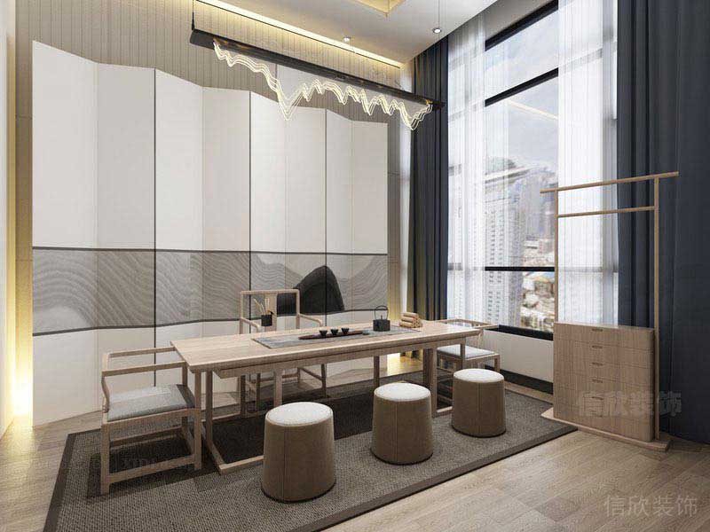 現(xiàn)代中式風(fēng)格辦公空間品茶會(huì)客洽談區(qū)