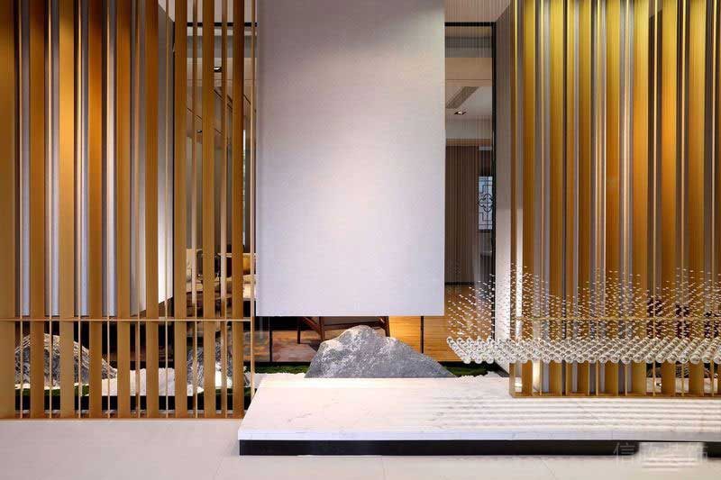 現(xiàn)代中式風(fēng)格辦公室前廳藝術(shù)景觀