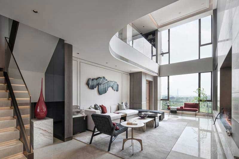 新居別墅現(xiàn)代簡(jiǎn)約風(fēng)沙發(fā)背景墻效果圖