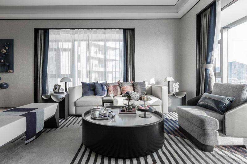 新居現(xiàn)代簡約風客廳效果圖(8)