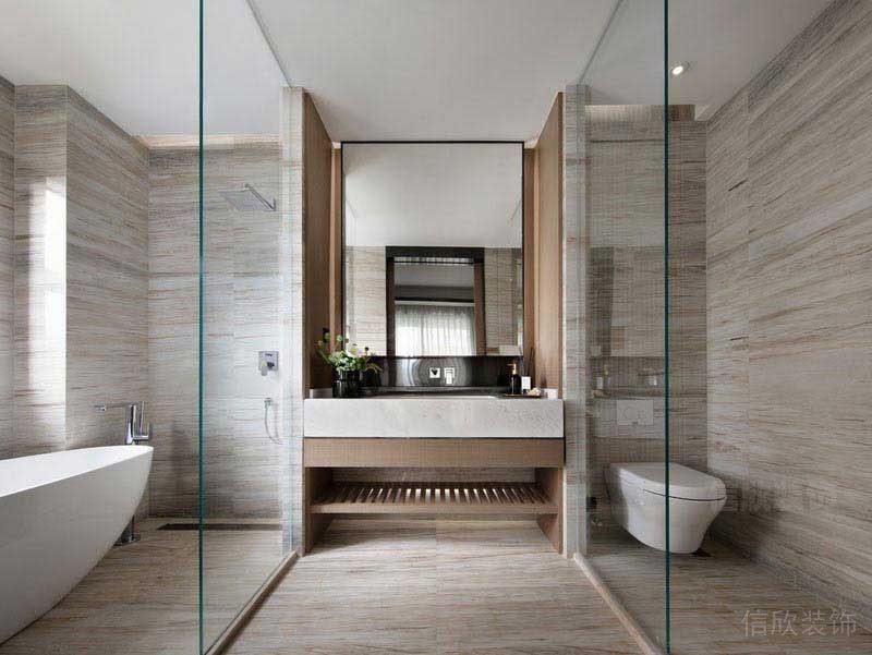 新居現(xiàn)代簡(jiǎn)約風(fēng)浴室效果圖 (2)