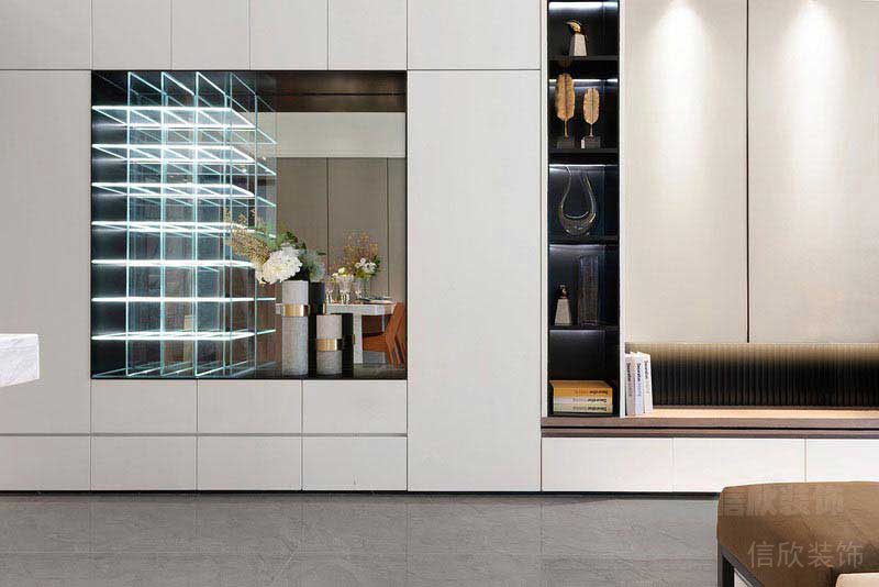 新居現(xiàn)代輕奢風(fēng)電視背景柜效果圖