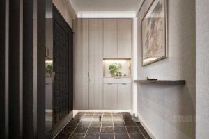 新居現(xiàn)代輕奢風過道玄關柜效果圖