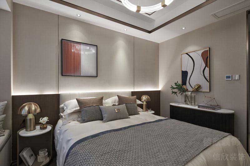 新居現(xiàn)代輕奢風(fēng)主臥效果圖