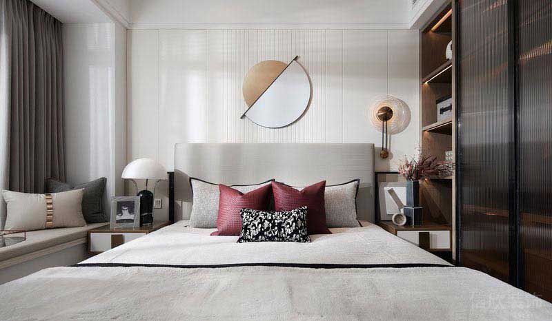 新居現(xiàn)代輕奢風(fēng)主臥效果圖(1)