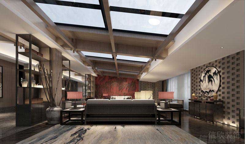 中式簡約風辦公室商務會客區(qū)