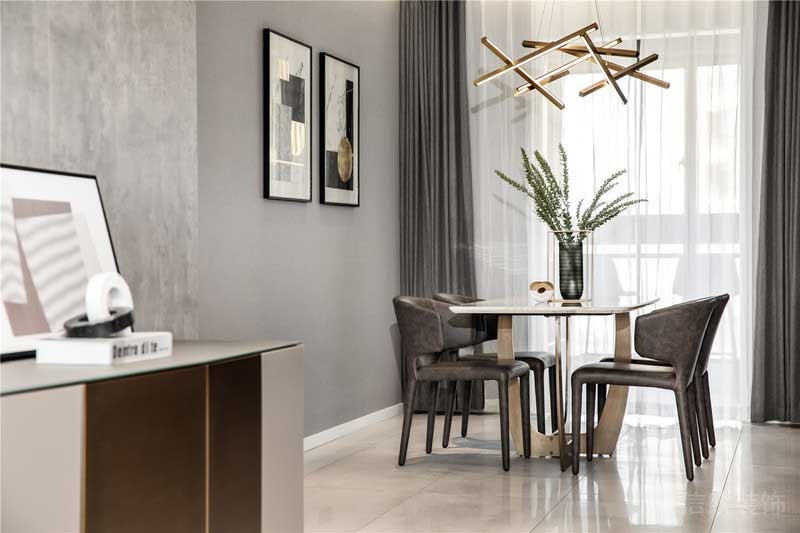 全屋定制裝修效果圖餐廳就餐區(qū)工業(yè)風灰色調(diào)設(shè)計