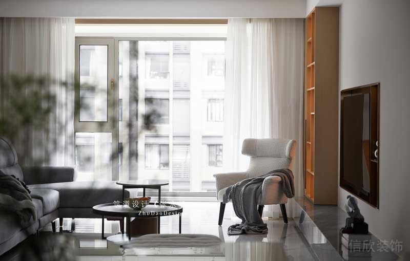 深圳龍崗平湖極簡北歐風家居裝修單人沙發(fā)