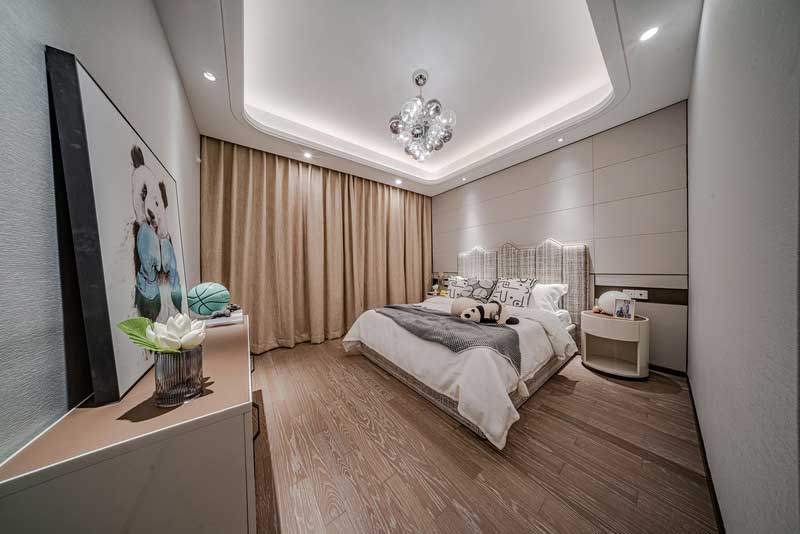 深圳龍崗中心城現(xiàn)代輕奢風(fēng)格家裝新房三居室裝修兒童房