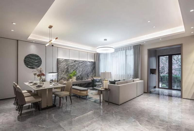 深圳鹽田新中式風(fēng)格別墅樣板房設(shè)計(jì)圖地面鋪貼