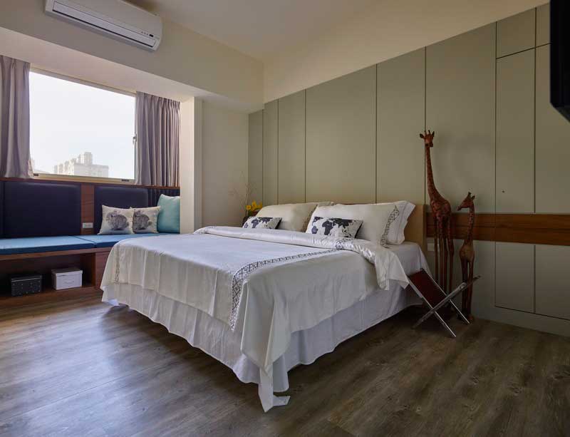 深圳鹽田區(qū)北歐風(fēng)格家居住宅裝修設(shè)計(jì)效果圖主臥