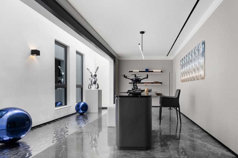 深圳福田現(xiàn)代北歐風(fēng)家居裝修設(shè)計書房家具