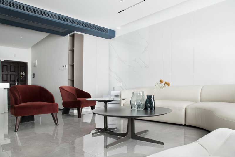 深圳南山華僑城簡約風(fēng)格家庭住房裝修客廳家具組合