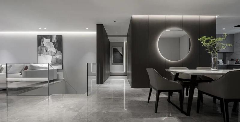 深圳鹽田極簡風(fēng)格家庭住宅裝修設(shè)計餐廳