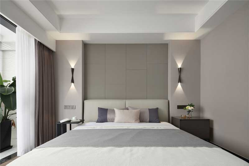 深圳寶安區(qū)現(xiàn)代簡約風(fēng)格灰色調(diào)家庭裝修圖片主臥睡床 深圳寶安區(qū)現(xiàn)代簡約風(fēng)格灰色調(diào)家庭裝修圖片主臥睡床