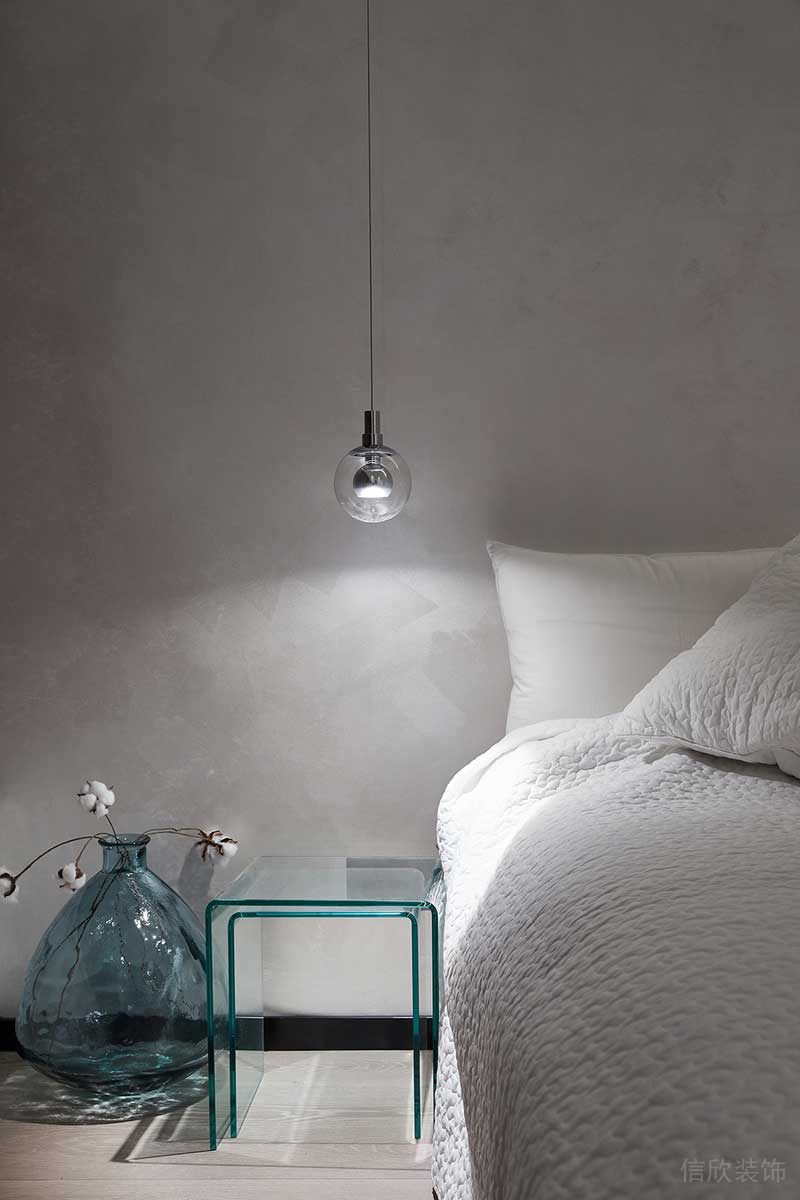 深圳龍崗區(qū)簡(jiǎn)約風(fēng)格家裝裝修案例次臥燈具