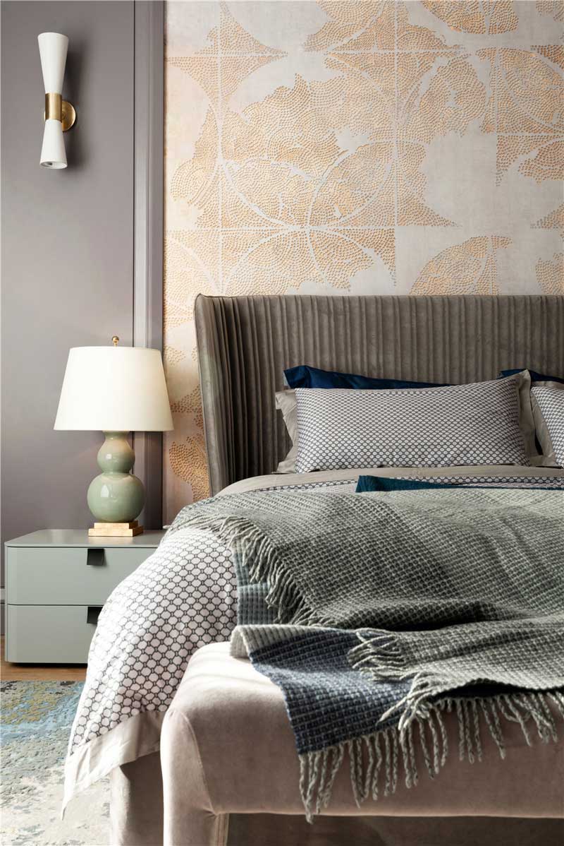 深圳寶安新中式田園風(fēng)別墅裝修主臥