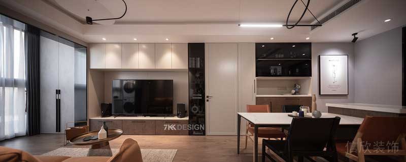 深圳福田區(qū)現(xiàn)代風(fēng)格小戶型精裝修客餐廳裝飾細節(jié)