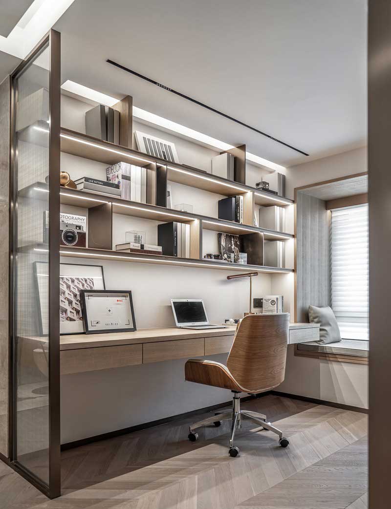 龍華家庭新房書房書桌設(shè)計(jì)圖