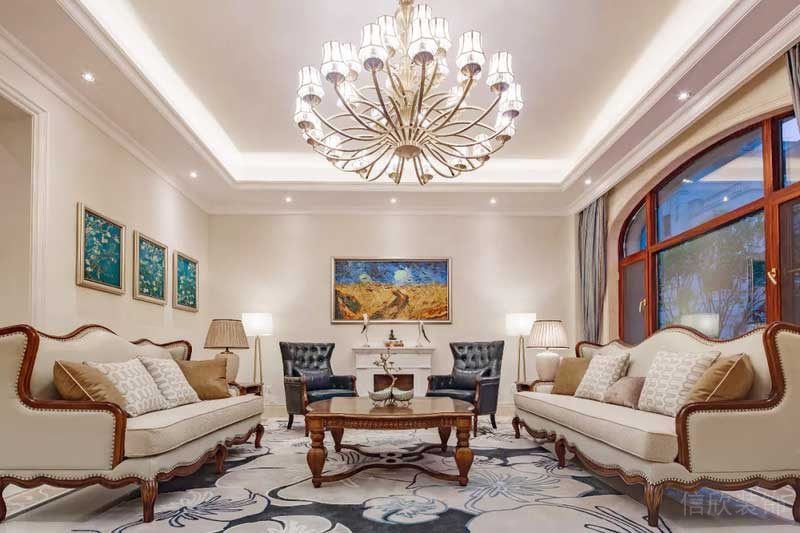 深圳寶安碧桂園簡(jiǎn)歐風(fēng)格別墅樣板間設(shè)計(jì)起居室