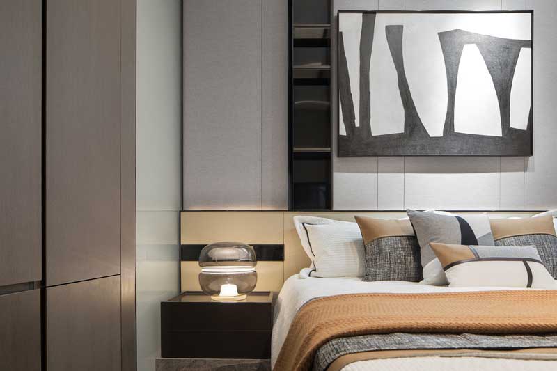 深圳鹽田現(xiàn)代輕奢家居裝修設(shè)計主臥