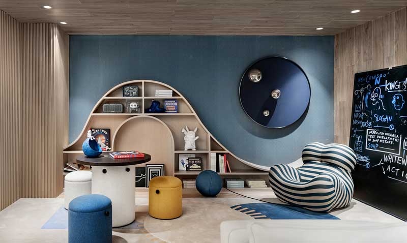 深圳福田現(xiàn)代北歐風(fēng)家居裝修設(shè)計客廳親子活動區(qū)