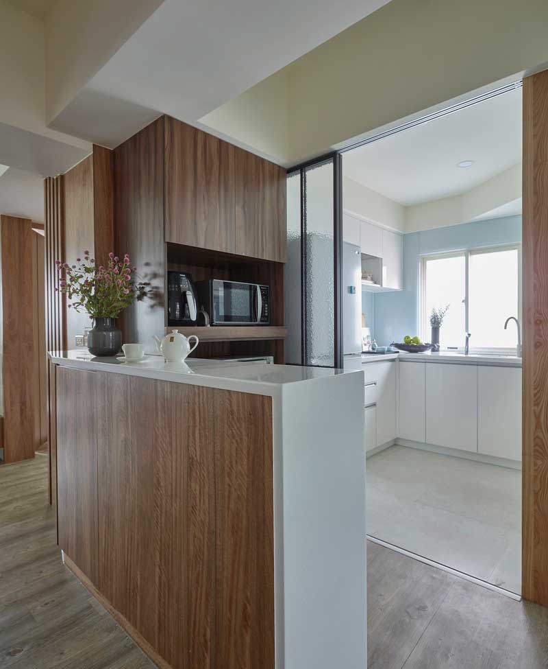 深圳鹽田區(qū)北歐風(fēng)格家居住宅裝修設(shè)計(jì)效果圖吧臺