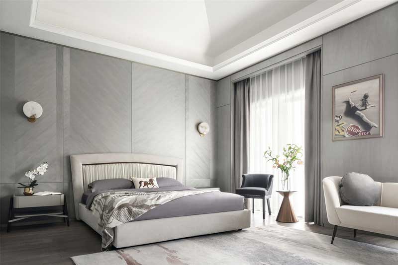 深圳南山區(qū)西麗簡約風(fēng)格別墅裝修主臥家具