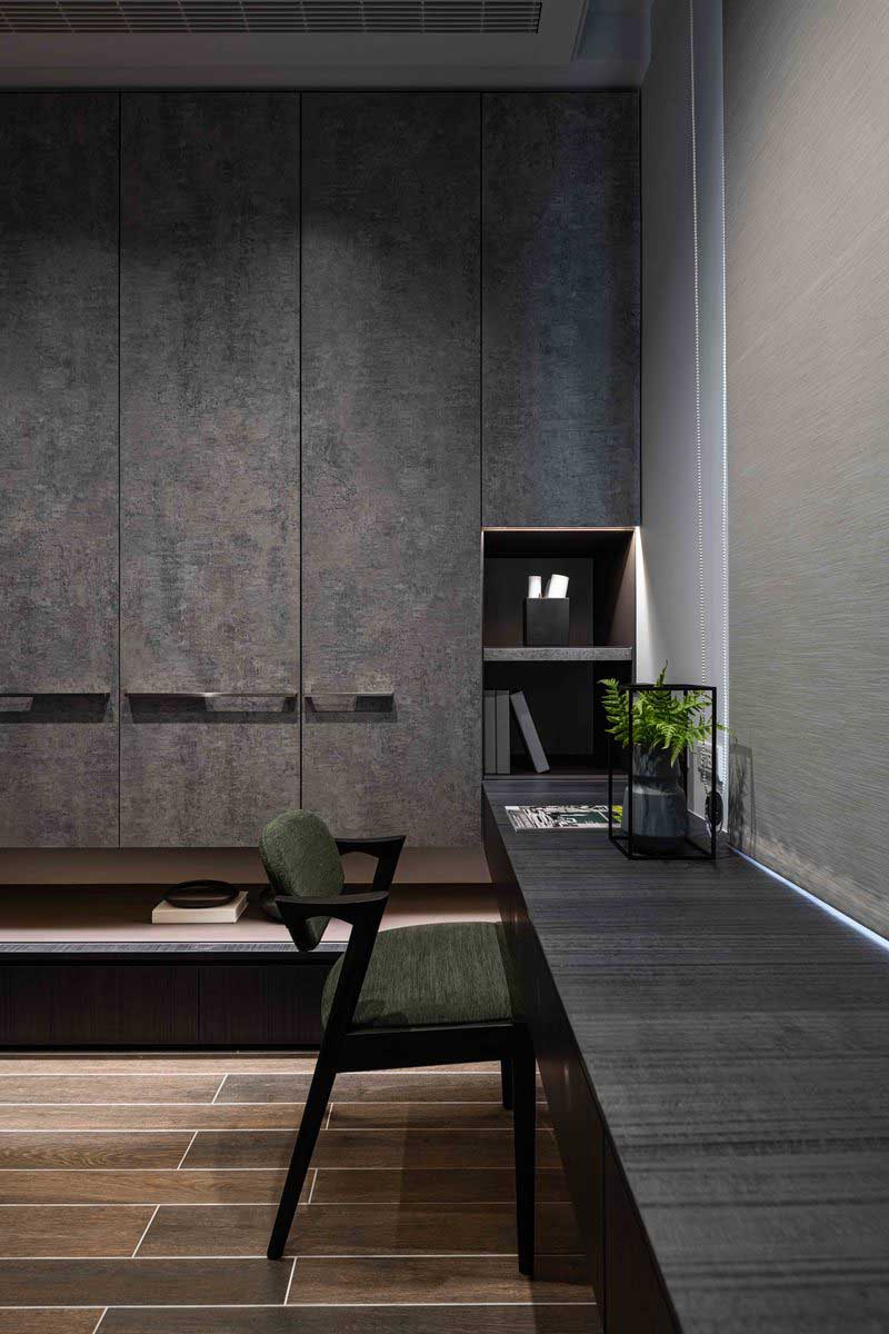 深圳福田區(qū)簡約美式家庭新房裝修設(shè)計(jì)案例次臥書桌