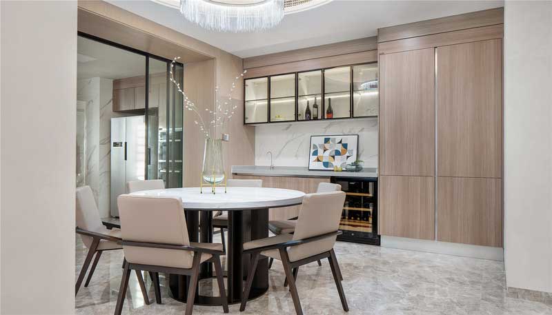 深圳羅湖現(xiàn)代簡約家庭裝修圖片餐廳