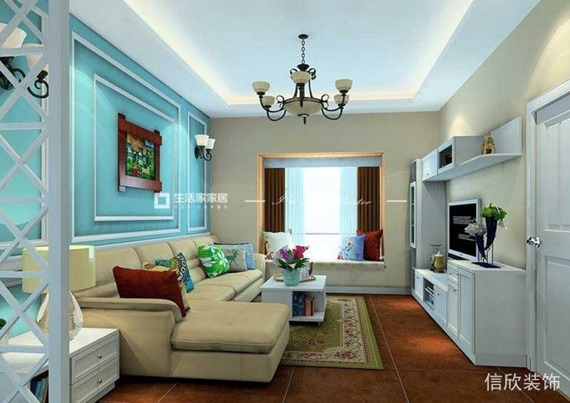 復古客廳裝修效果圖簡約風收納墻柜創(chuàng)意效果圖全屋定制