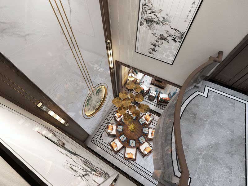 深圳福田新中式家居住宅裝修設(shè)計(jì)效果圖餐廳