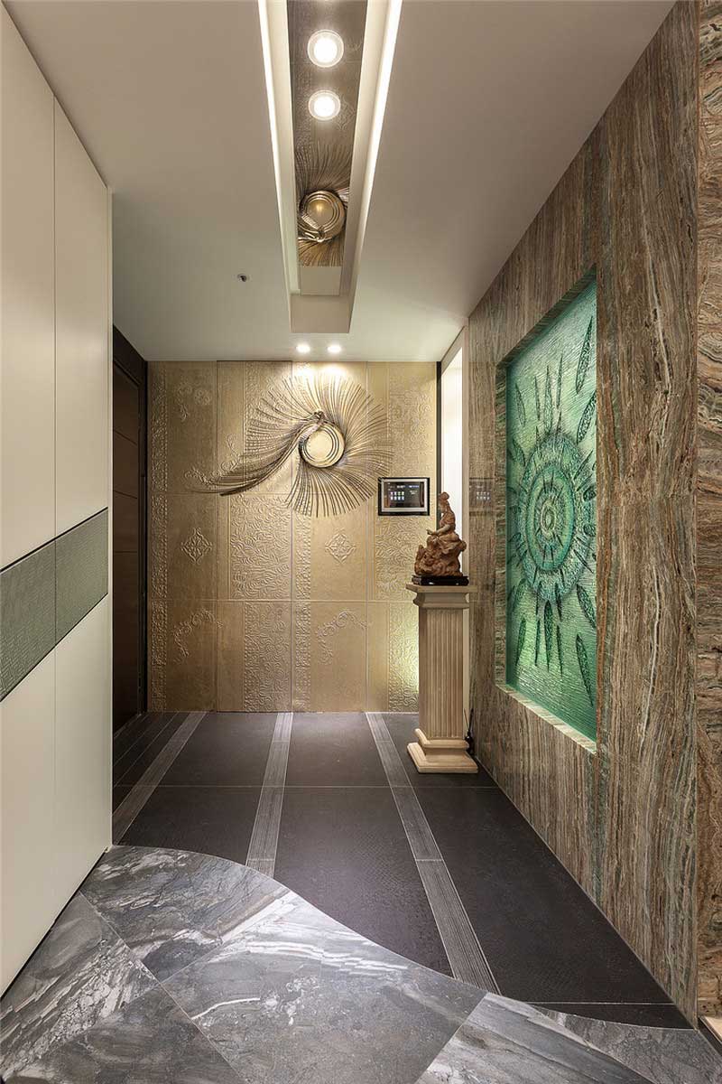 深圳龍華新區(qū)簡歐風(fēng)格家居裝修設(shè)計玄關(guān)