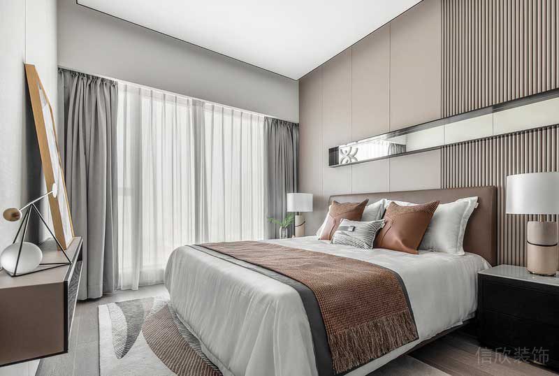 深圳鹽田區(qū)現代輕奢家庭裝修設計次臥