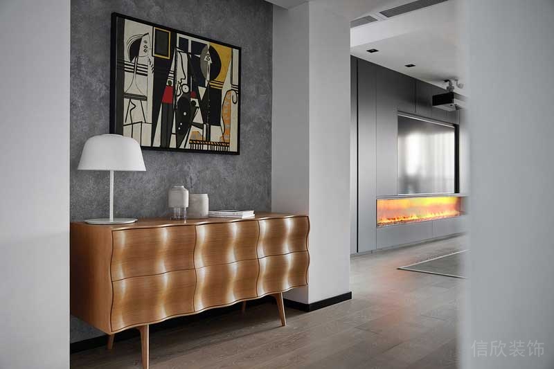 深圳龍崗區(qū)簡(jiǎn)約風(fēng)格家裝裝修案例玄關(guān)藝術(shù)掛畫