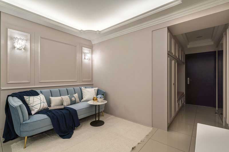 深圳鹽田區(qū)簡(jiǎn)歐風(fēng)格家居住房裝修設(shè)計(jì)客廳茶幾