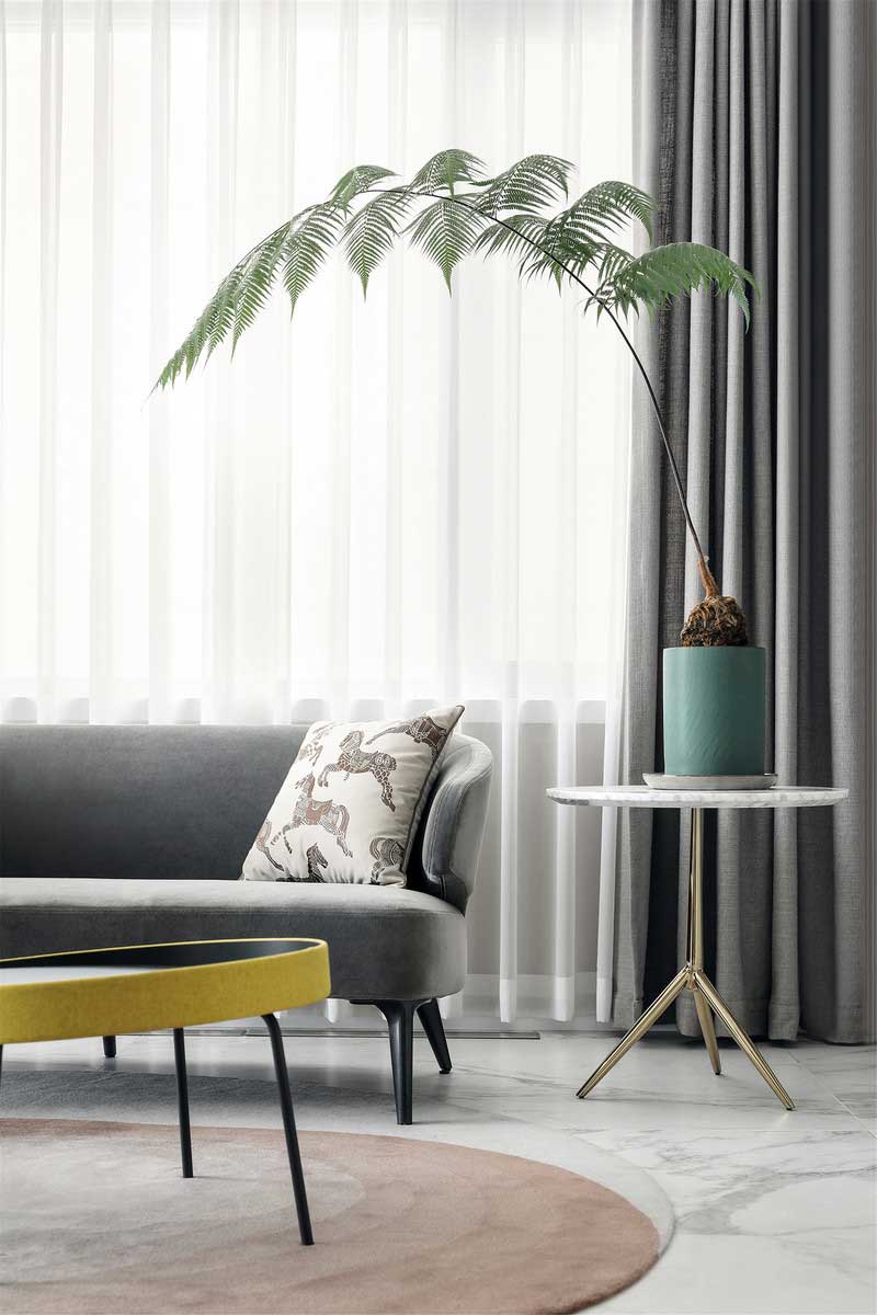 深圳南山區(qū)西麗簡約風(fēng)格別墅裝修家庭廳角幾