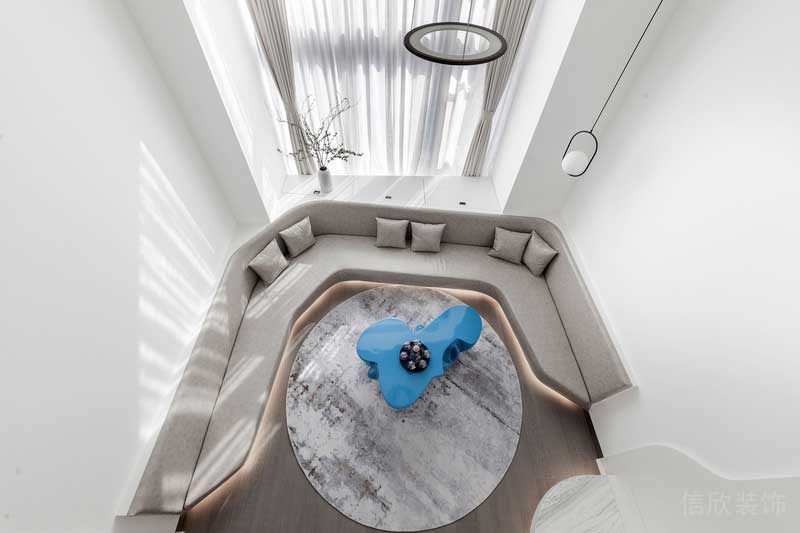 深圳寶安現(xiàn)代白色調家庭裝修案例客廳沙發(fā)